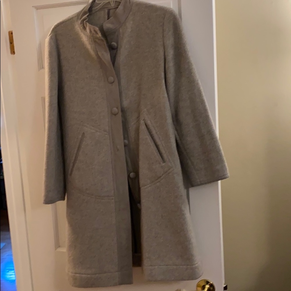 Gino Rossi for Wilson long wool coat w/ grey trim